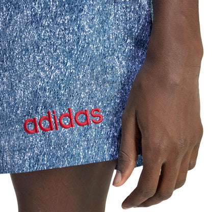 USA Men's Denim Graphic Shorts White / Dark Blue