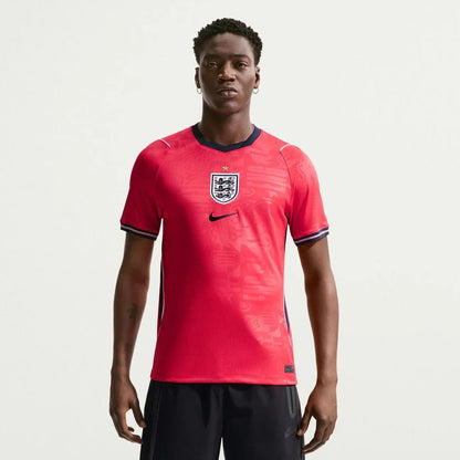 2026-27 England Men's Stadium Away Soccer Jersey Speed Red/Obsidian/White/Obsidian