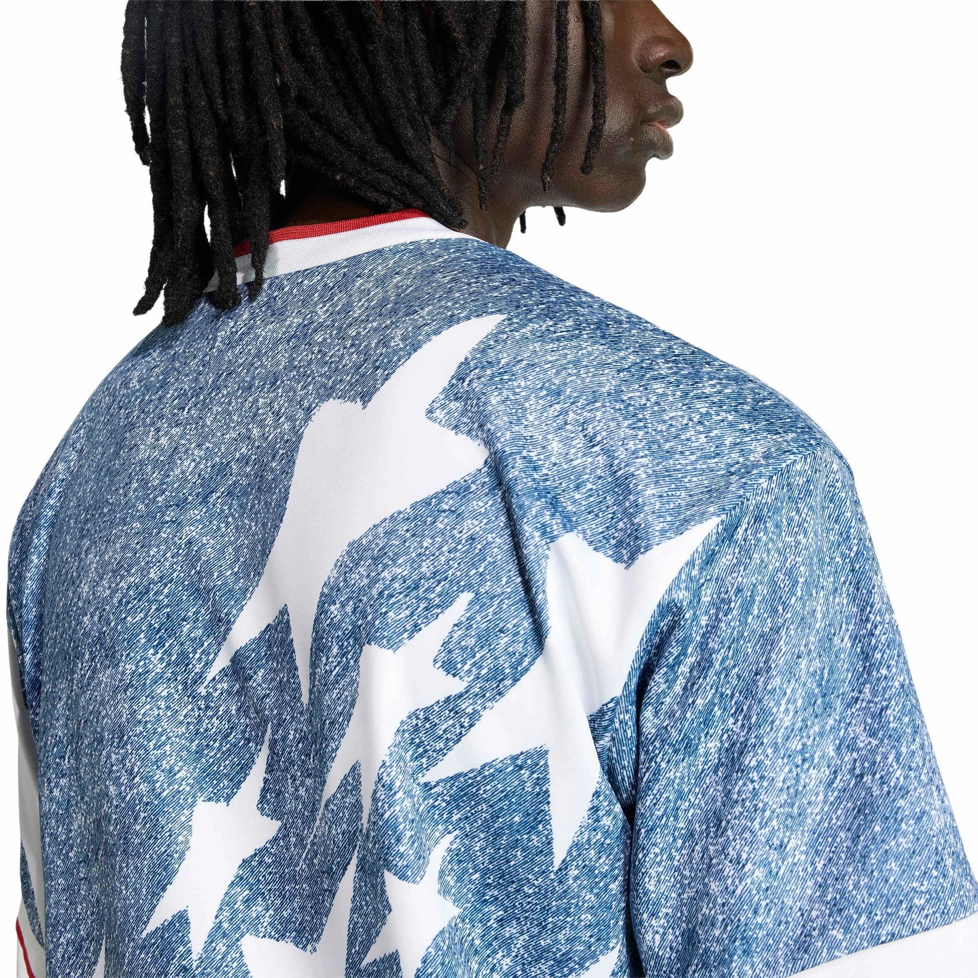 USA Men's Denim Graphic Jersey White / Dark Blue