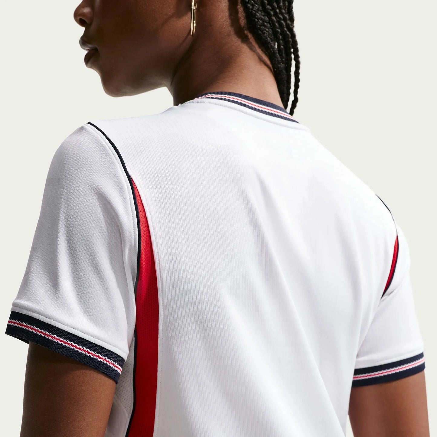 2026-27 England Women's Stadium Home Soccer Jersey White/Speed Red/Obsidian/Obsidian