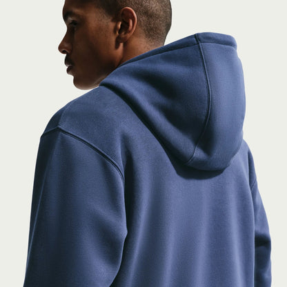 2026-27 England Men's Club Pullover Hoodie Midnight Navy/White