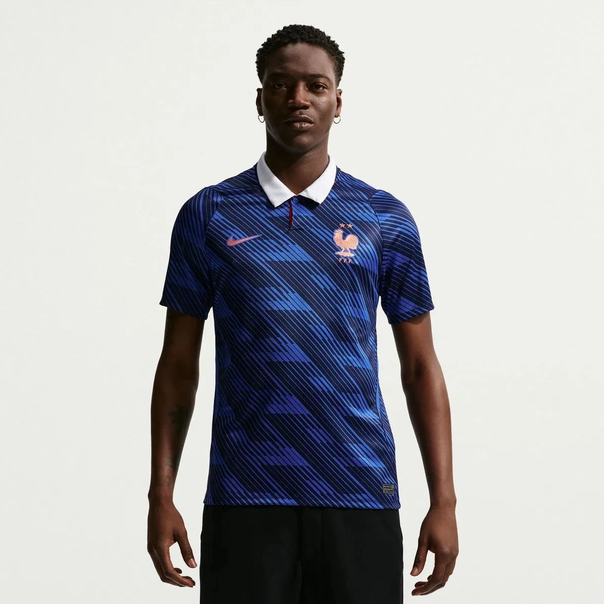 2026-27 France Men's Stadium Home Soccer Jersey Game Royal/Metallic Copper