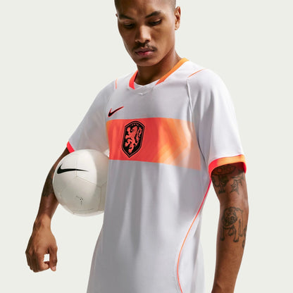 2026-27 Netherlands Men's Stadium Away Soccer Jersey White/Hyper Crimson/Black