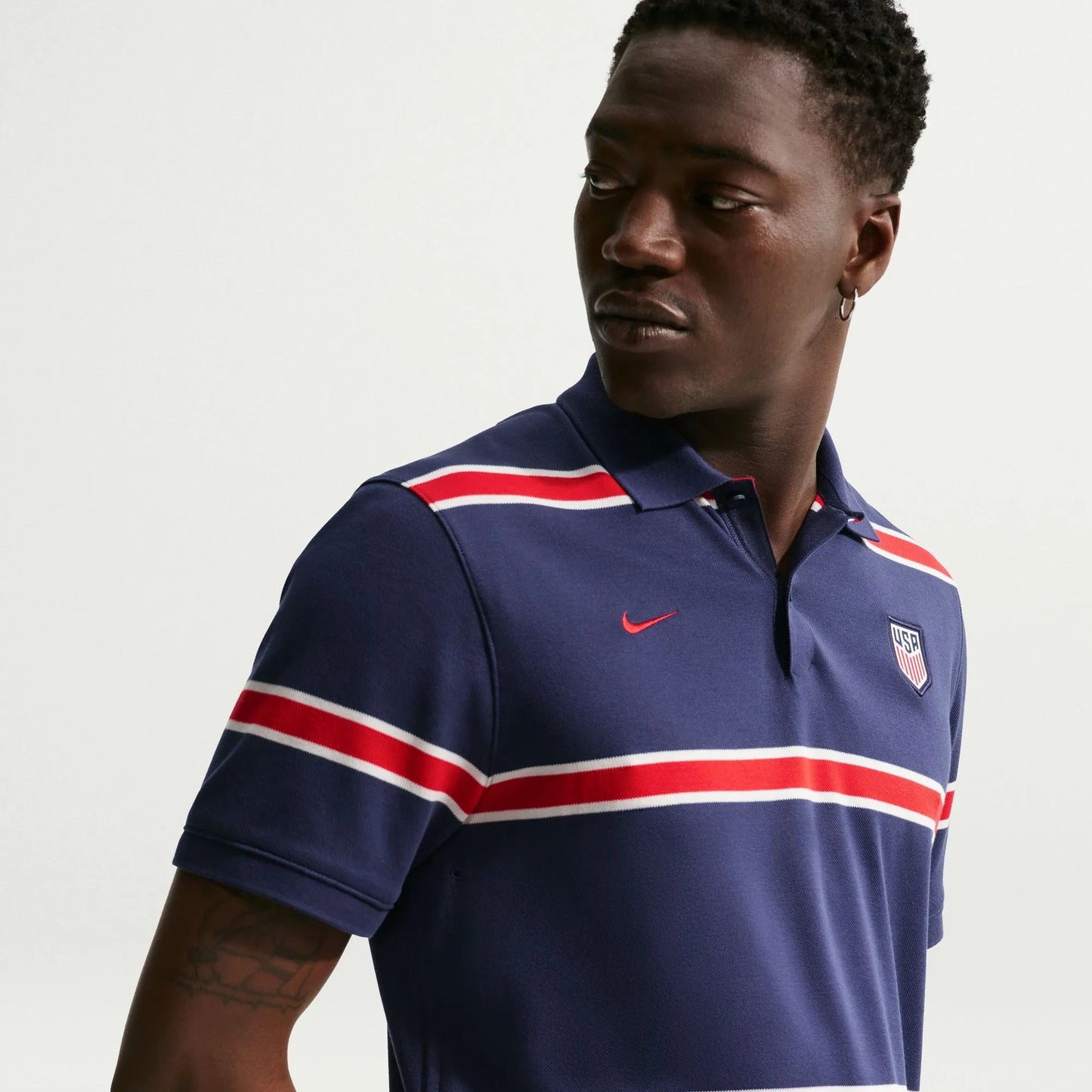 2026-27 USMNT Men's The Polo 2.0 Midnight Navy/Sail/University Red
