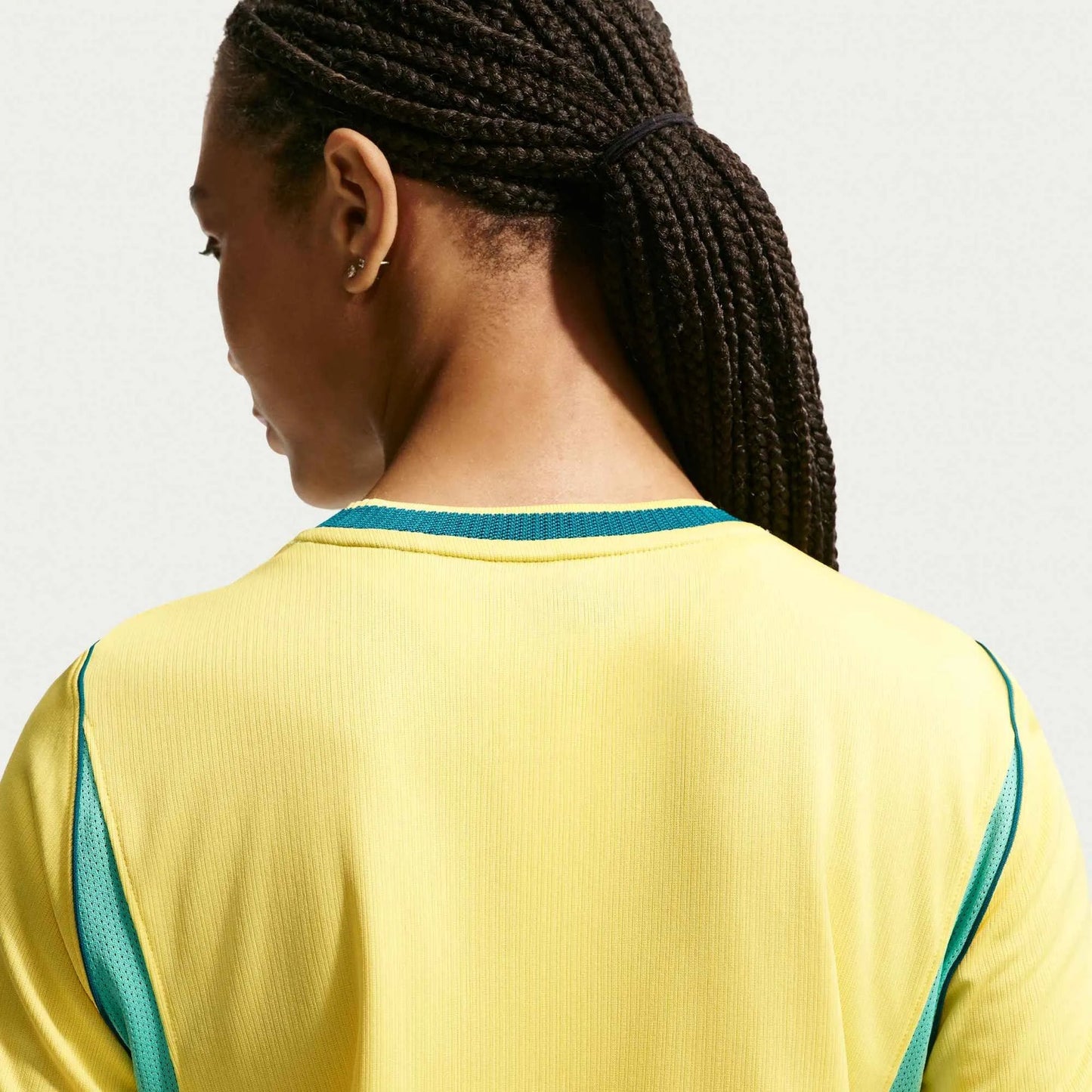 2026-27 Brazil Women's Stadium Home Soccer Jersey Canary/Light Menta/Geode Teal