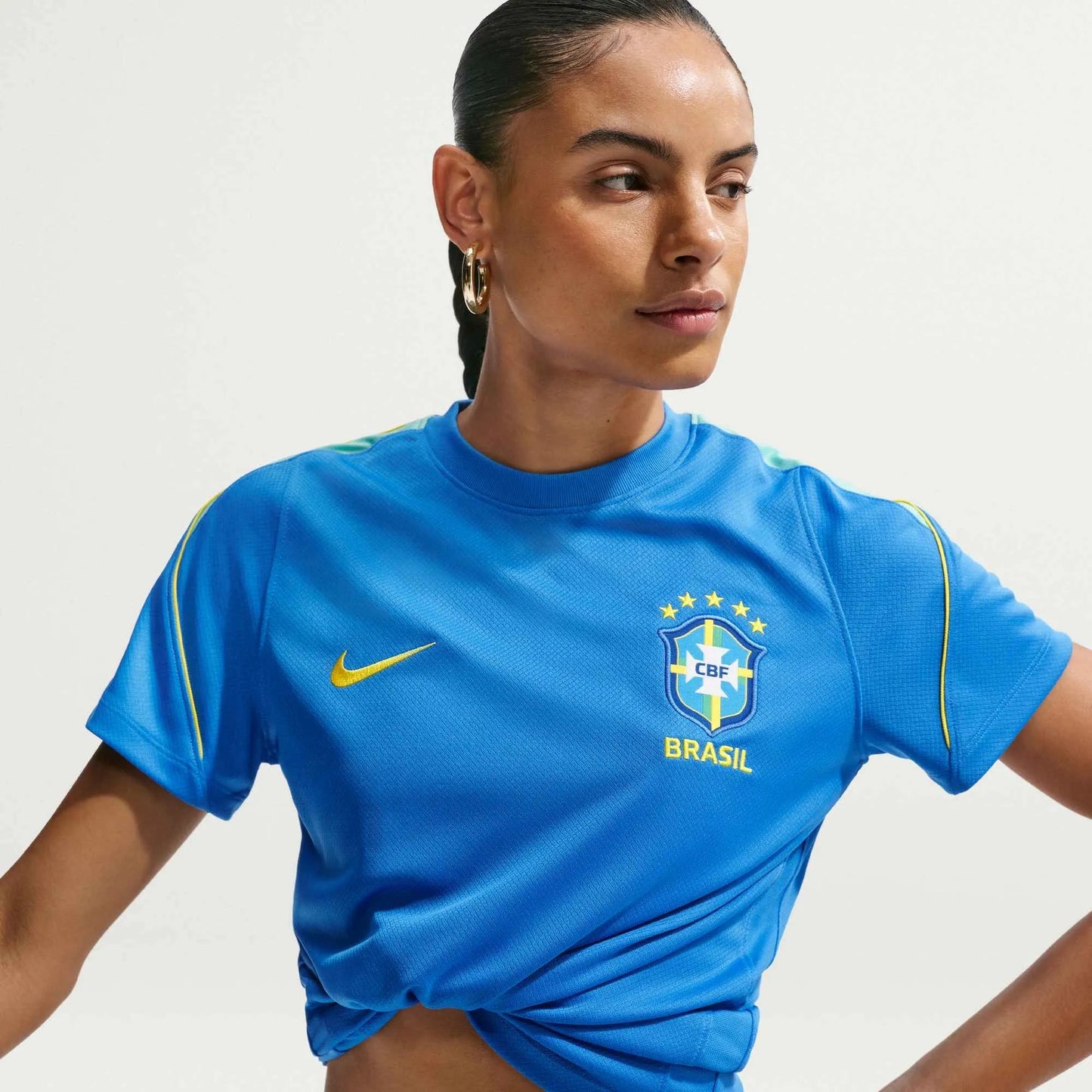 2026-27 Brazil Women's Strike Top Lt Photo Blue/Light Menta/Midwest Gold