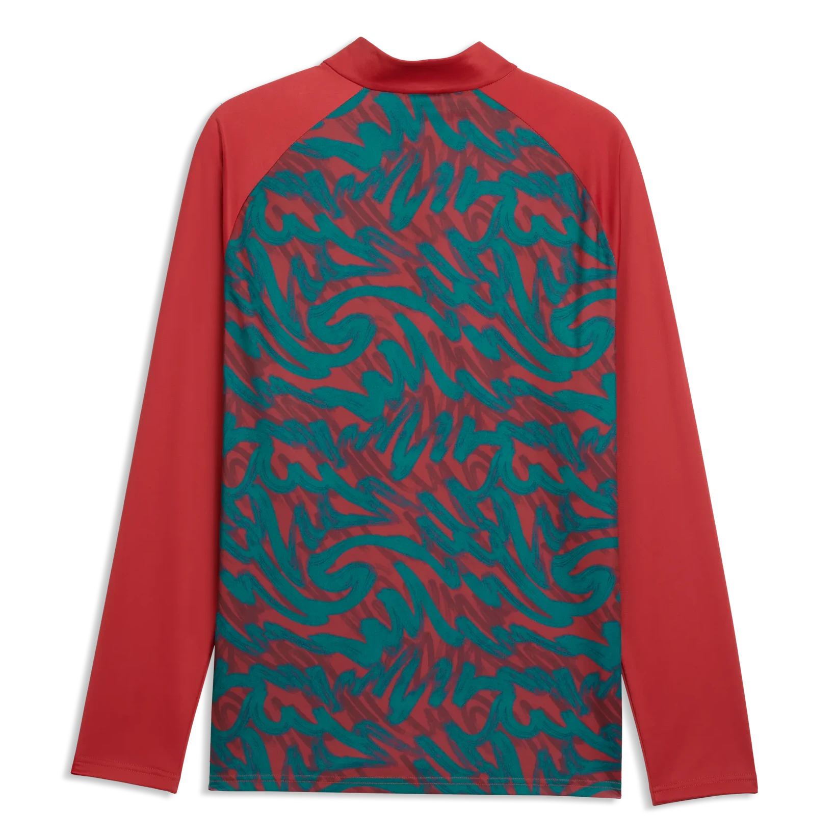 2026-27 Portugal Men's 1/4 Zip Pre-Match Top Club Red-Green Lagoon